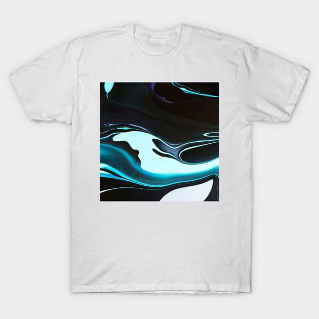 Oceanna Marble Art T-Shirt by giantplayful